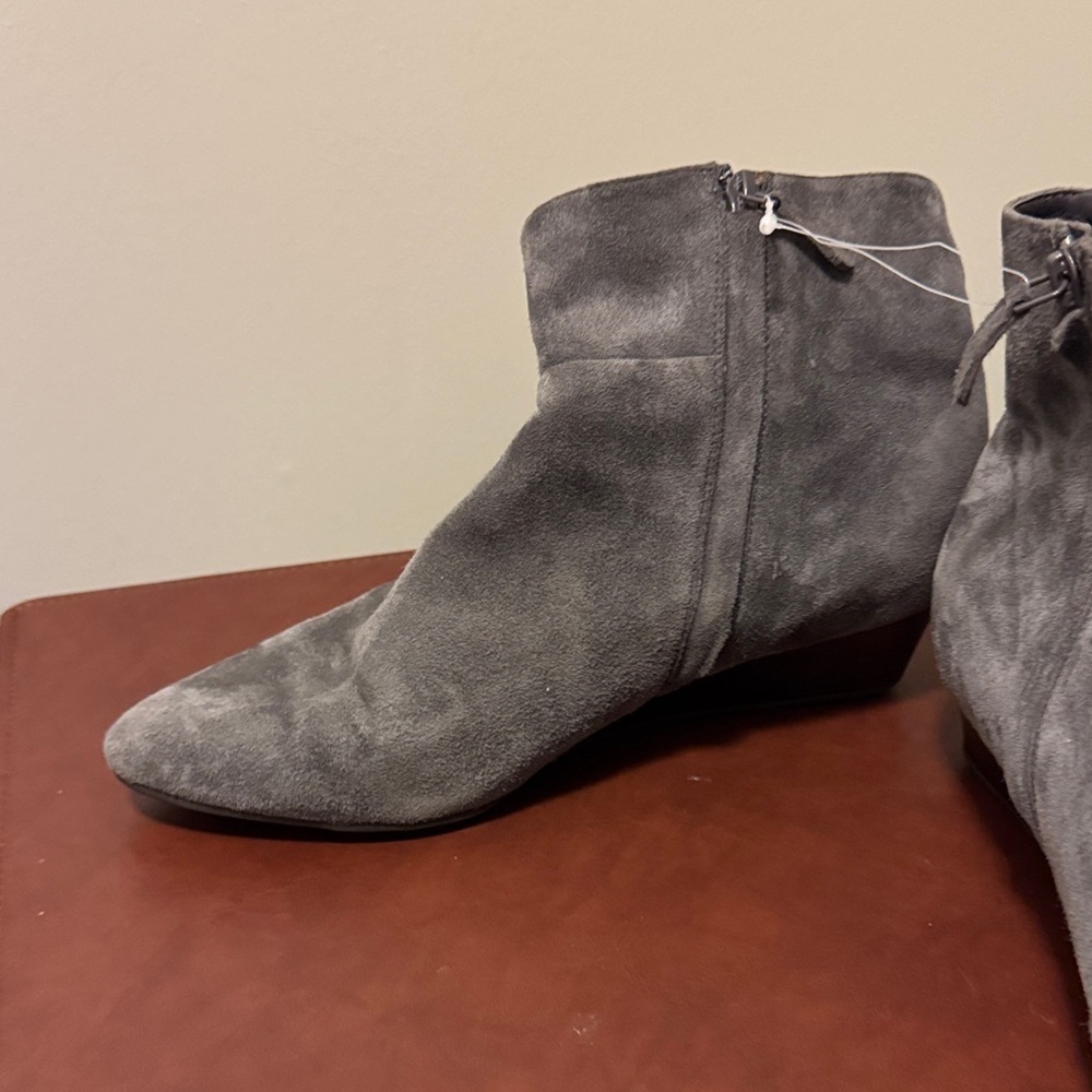 Cole Haan Gray Suede Ankle Booties - Picture 10 of 12